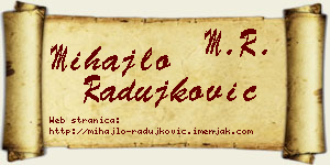 Mihajlo Radujković vizit kartica